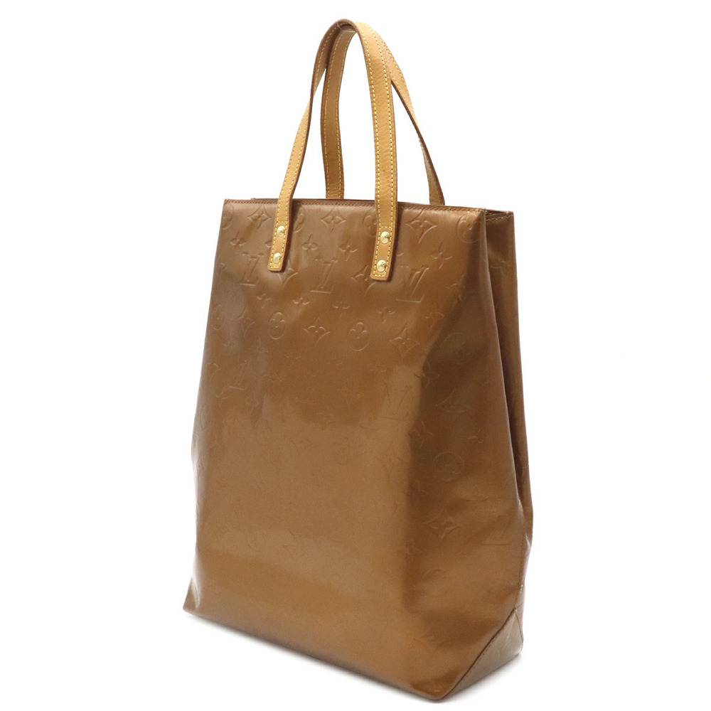 Louis Vuitton Monogram Bron Vernis Calf Tote White Enamel Lead Handbag Bag